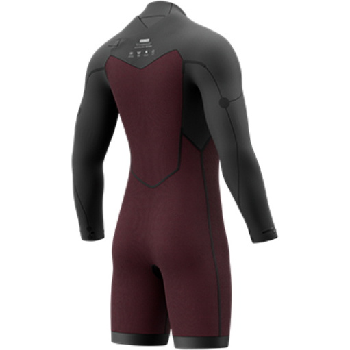 2026 Mystic Herre Motion 3/2mm Chest Zip Lange &aelig;rmer Shorty V&aring;ddragt 35000.270013 - Tidal Blue